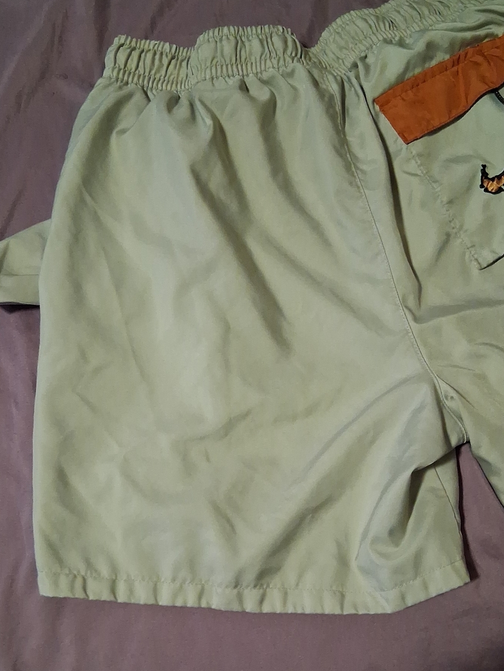 Men's Cream Athletic Shorts with Orange Drawstring Nike - Picture 7 of 7